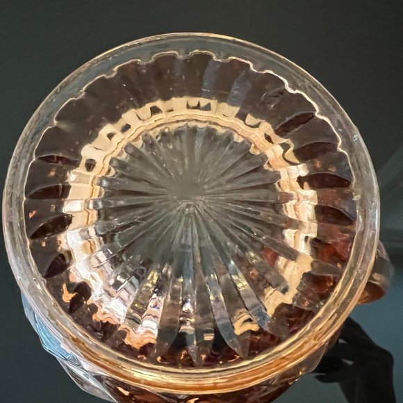 Rose Glass Geometric Design Refreshment Pitcher - Picture 4 of 4